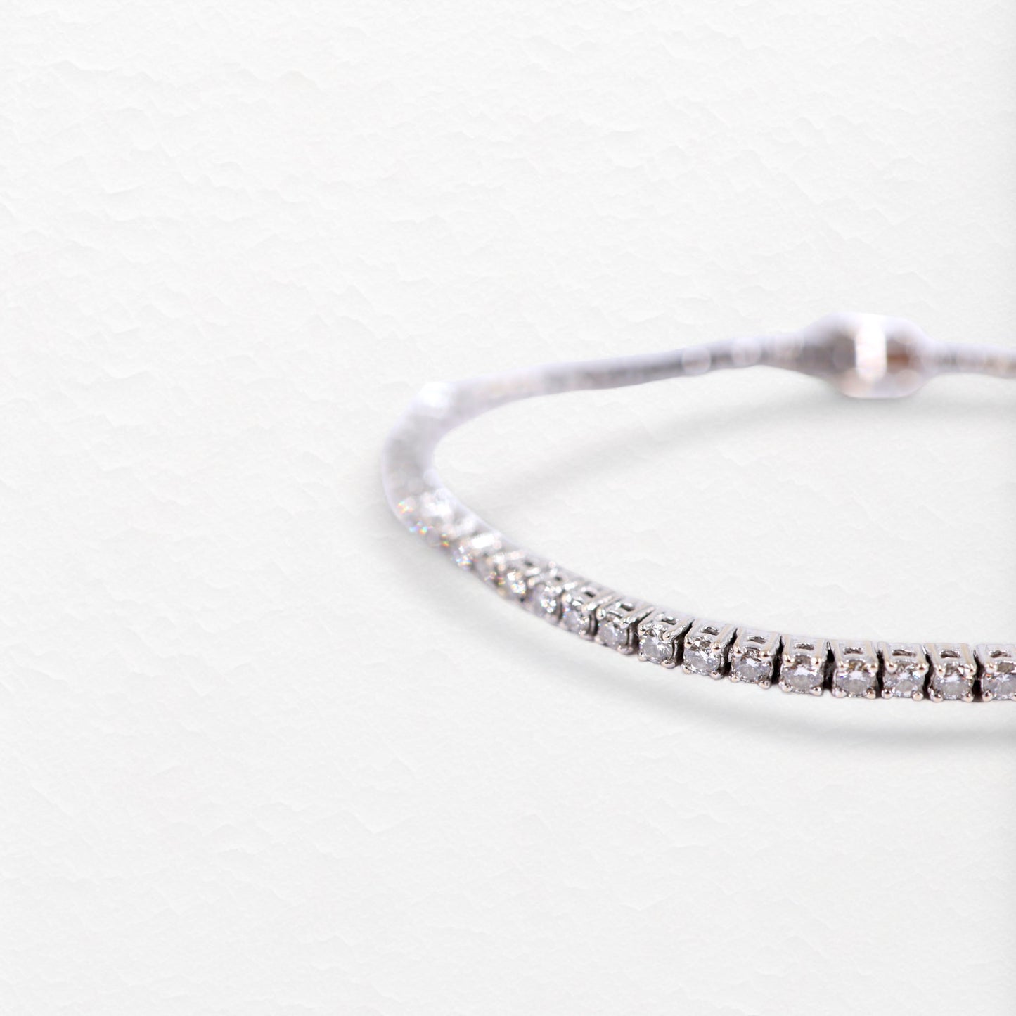 Gleam Tennis Bracelet in White Gold