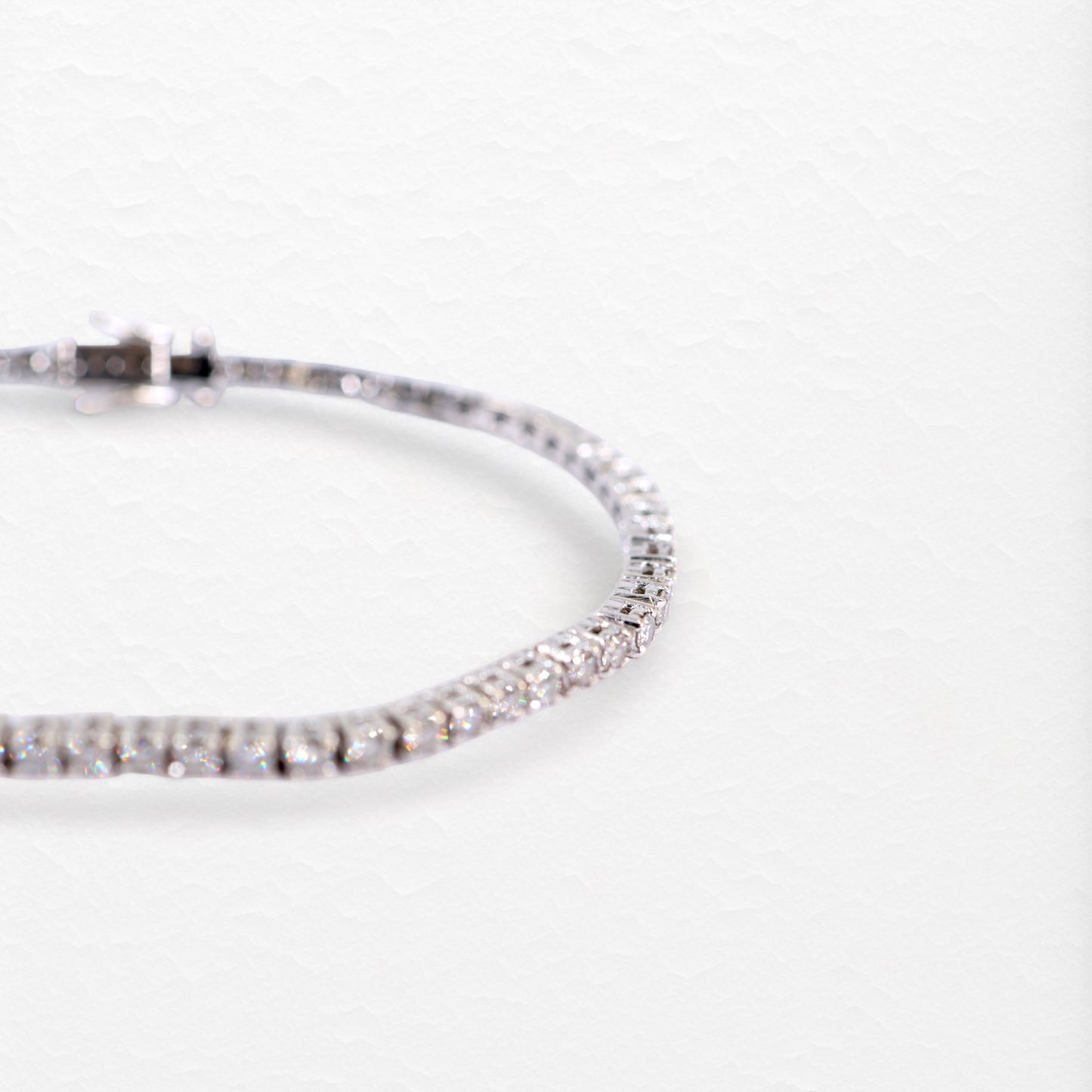 Gleam Tennis Bracelet in White Gold