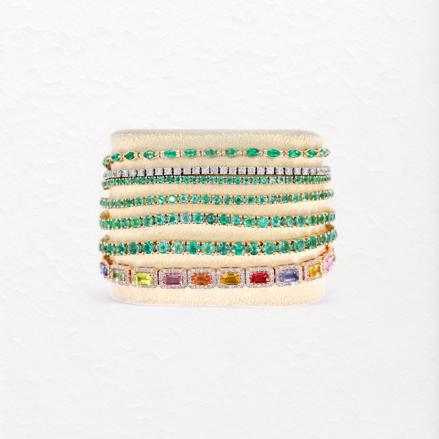 Gleam Tennis Bracelet in White Gold