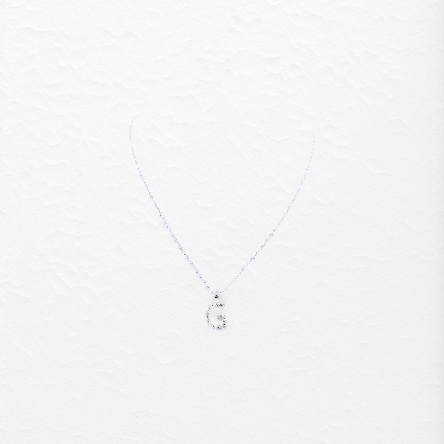 Say It! Necklace Small in White Gold