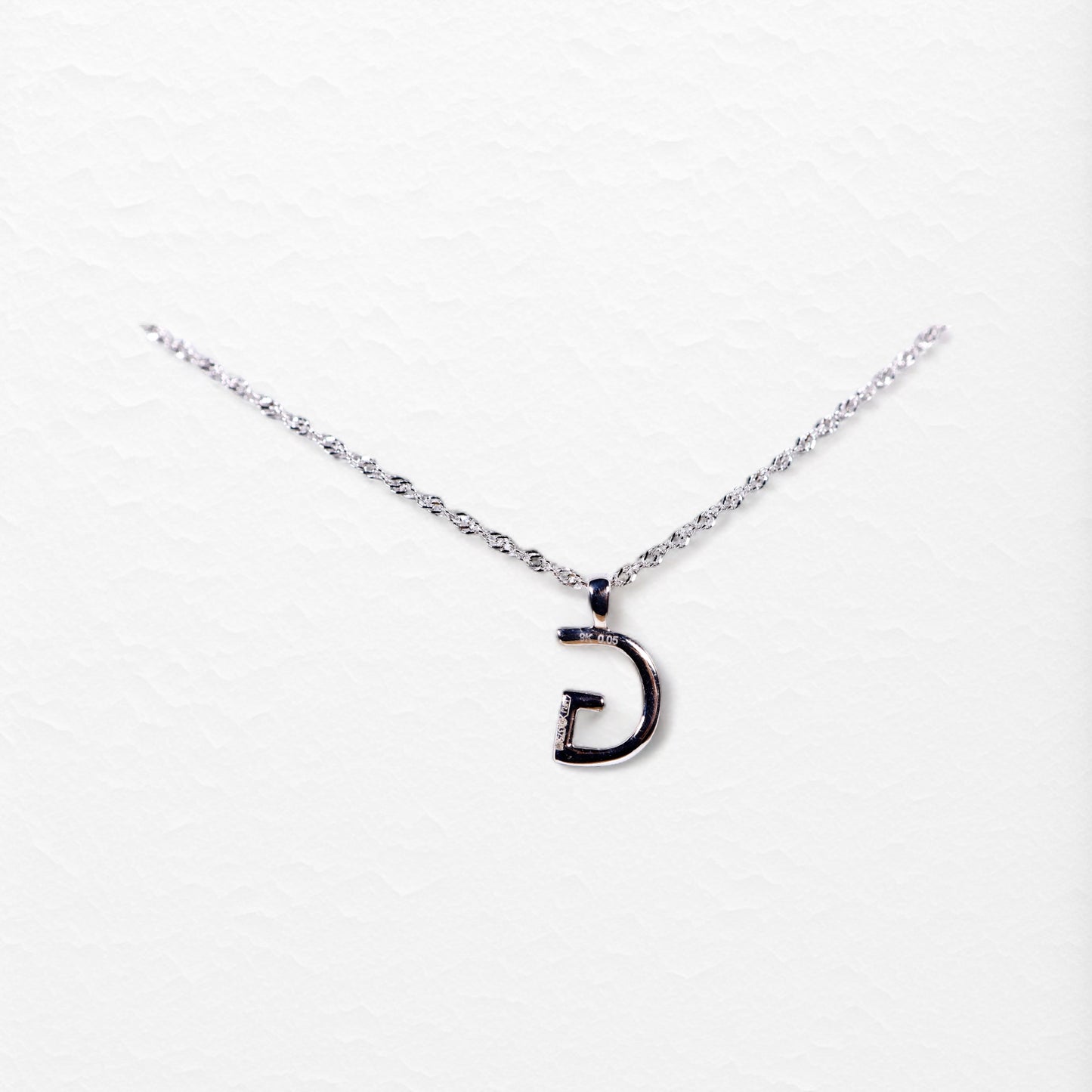 Say It! Necklace Small in White Gold