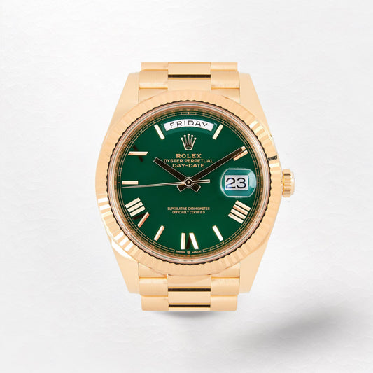 Rolex Day-Date 18k Yellow Gold, Green Dial 228238