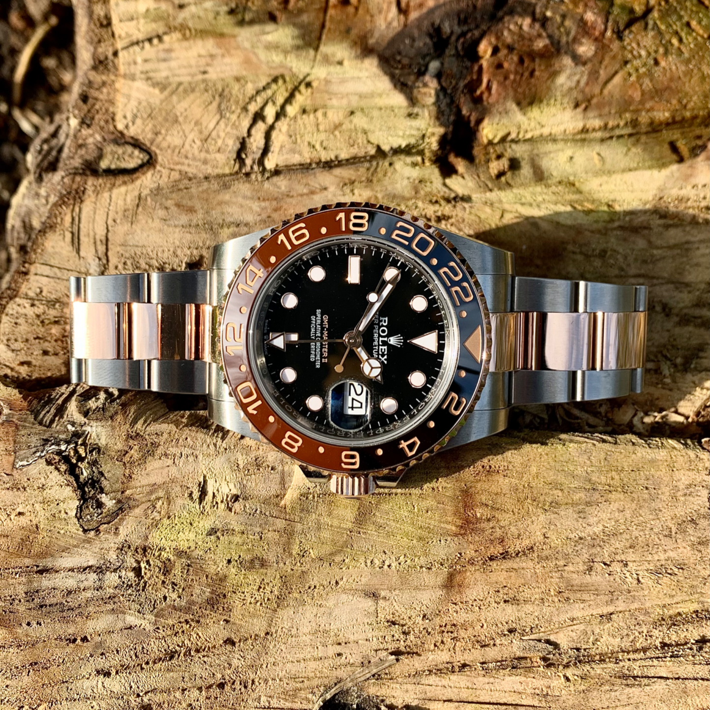 Rolex GMT Master ll "Root-Beer"  Two-Tone 126711CHNR